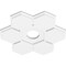 Ekena Millwork Daisy Architectural Grade PVC Contemporary Ceiling Medallion, 16"OD x 3"ID x 5 1/2"C x 1"P CMP16DY-03000 - alternate 4